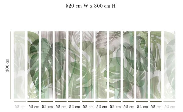 VLADILA Monstera Mirror - tapeta