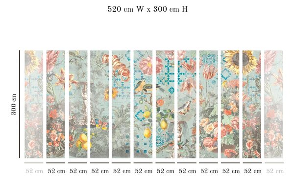 VLADILA Ceramic Flowers (Blue) - tapeta