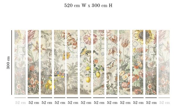 VLADILA Ceramic Flowers (Cream) - tapeta