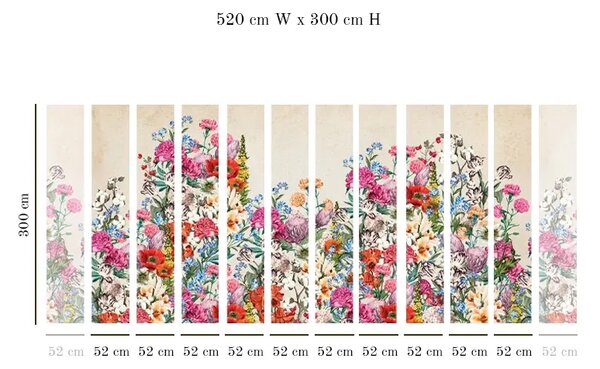 VLADILA Spring Mural (Cream) - tapeta