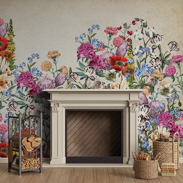 VLADILA Spring Mural (Cream) - tapeta