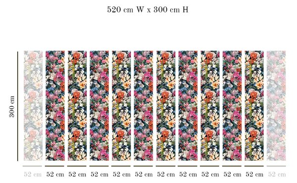 VLADILA Primavera Flowers (Dark) - tapeta