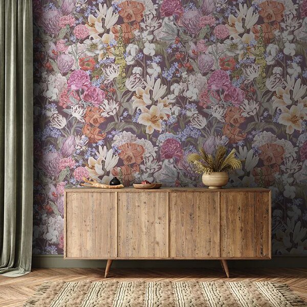 VLADILA Primavera Pastel Flowers (Dark) - tapeta