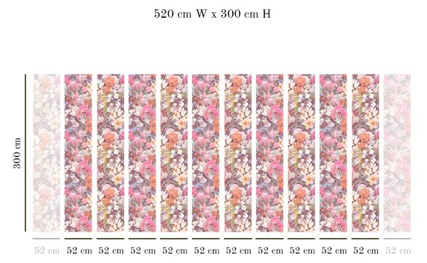 VLADILA Primavera Pastel Flowers (Dark) - tapeta