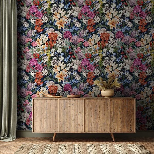 VLADILA Primavera Flowers (Dark) - tapeta
