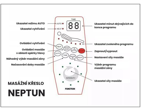 Masážne kreslo Neptun II, béžová