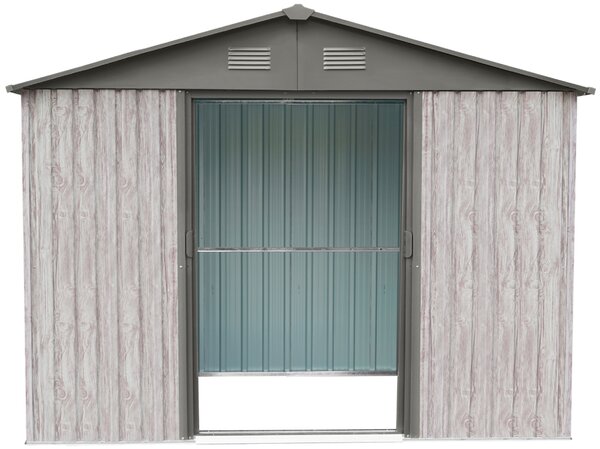 Záhradný domček BestBerg ZDB-7SD / 7,2 m² / 301 x 238 x 214 cm / dekor biele drevo / sivá