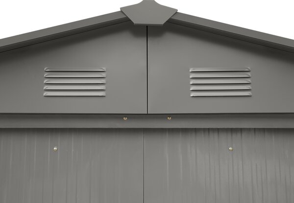 Záhradný domček BestBerg ZDB-7SD / 7,2 m² / 301 x 238 x 214 cm / dekor biele drevo / sivá