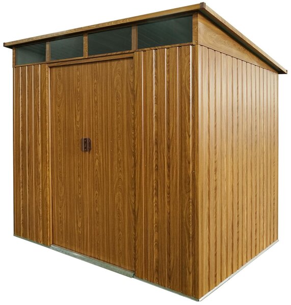Záhradný domček BestBerg ZDSL-4D / 4,6 m² / 238 x 194 x 202 cm / dekor červené drevo / hnedá