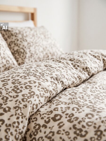 Sinsay - Posteľná bielizeň s leopardím vzorom - hnedá