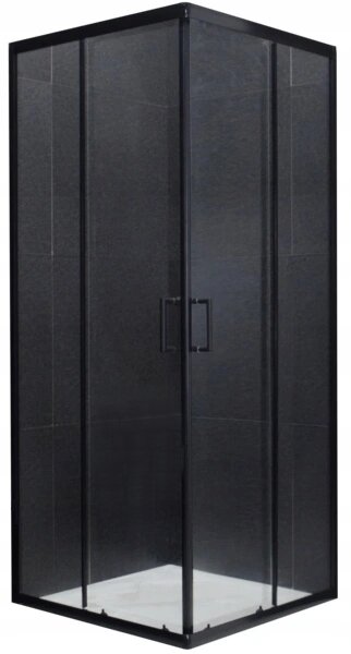 Mexen Rio sprchovací kút, štvorcový, 70 x 70 cm, transparentný - čierna - 860-070-070-70-00
