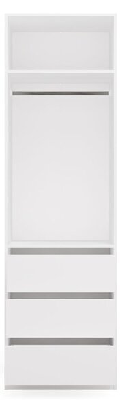 TP Living Modulární otevřená šatní skříň Openo 1W1P3S 60 cm bílá