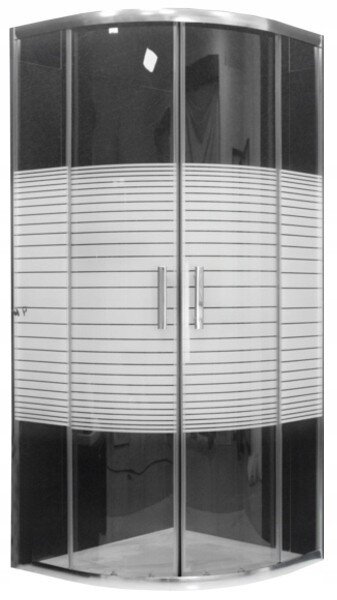 Mexen Rio sprchovací kút, štvrťkruhový, 70 x 70 cm, dekor - chróm - 863-070-070-01-20
