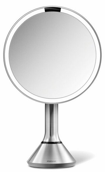 Zrkadlo Simplehuman s nastavitelným jasom Dual LED, matný nerez