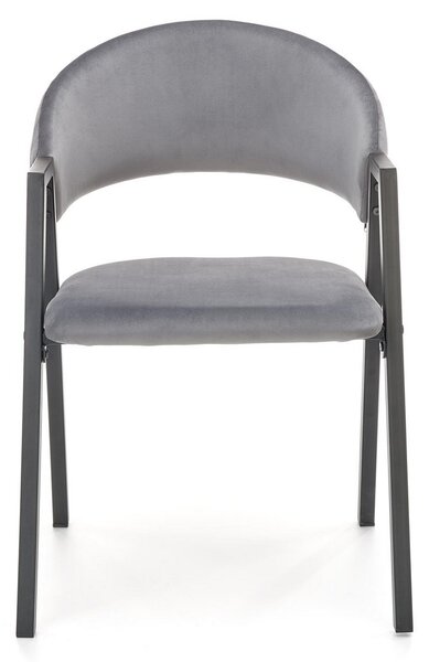 Jedálenská stolička Zayne, sivá / čierna