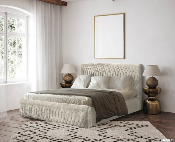 - Dizajnová čalúnená posteľ NORIS ROZMER: Pre matrac 180 x 200 cm