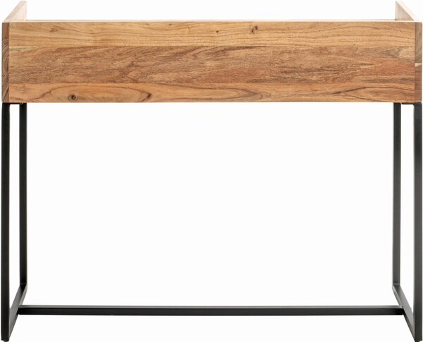 KONZOLOVÝ STOLÍK, akácia, čierna, farba akácie, 100/35/80 cm - Stolíky do obývačky, Online Only