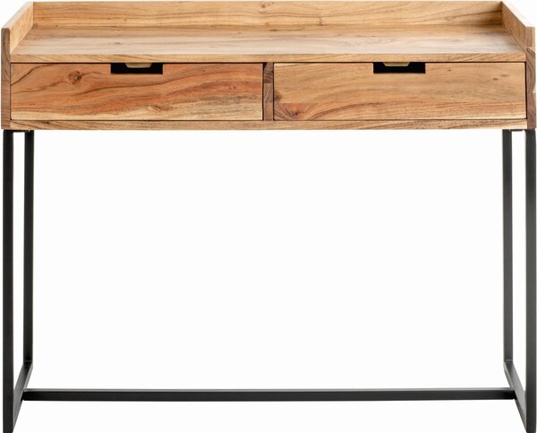KONZOLOVÝ STOLÍK, akácia, čierna, farba akácie, 100/35/80 cm - Stolíky do obývačky, Online Only