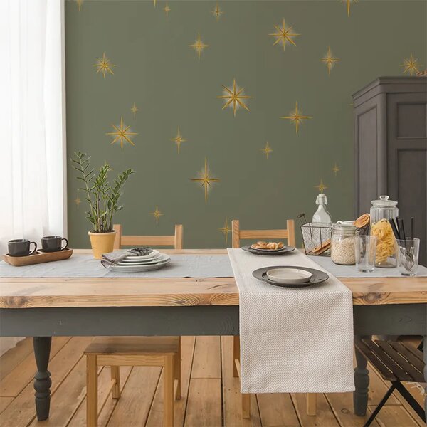 VLADILA Stars Olive Classic - tapeta