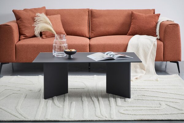 KONFERENČNÝ STOLÍK, čierna, kov, sklo, 110/60/40 cm Livetastic - Stolíky do obývačky, Online Only