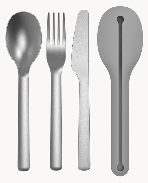 Súprava cestovného príboru Grey, 4 ks