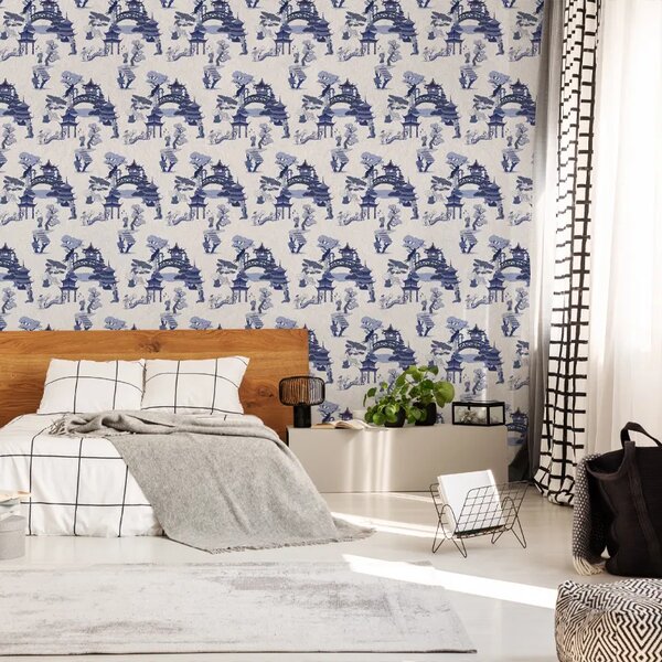 VLADILA Chinese Toile (Blue) - tapeta