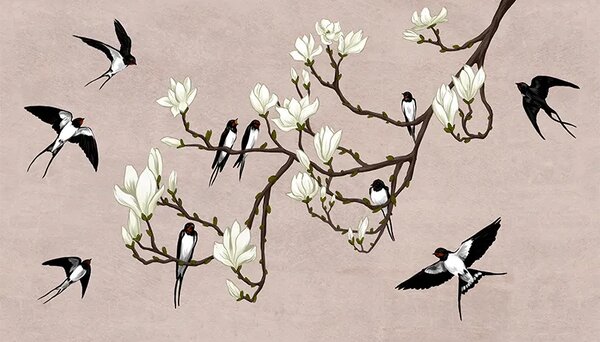 VLADILA The Land Of The Swallows Black - tapeta