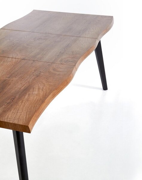 Jedálenský stôl Dickson 120 cm, prírodné drevo / čierna