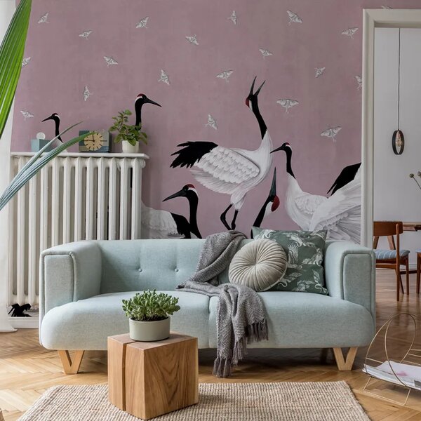 VLADILA Grus Japonesis In Pink - tapeta