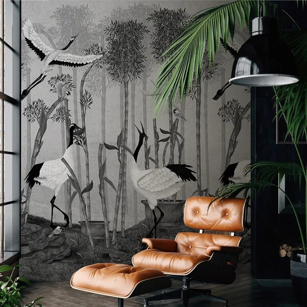 VLADILA Red Crown Sanctuary In Monochrome - tapeta
