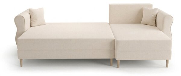 Rozkladacia obojstranná sedacia súprava do L SILVIANO 230x140 cm, krémová