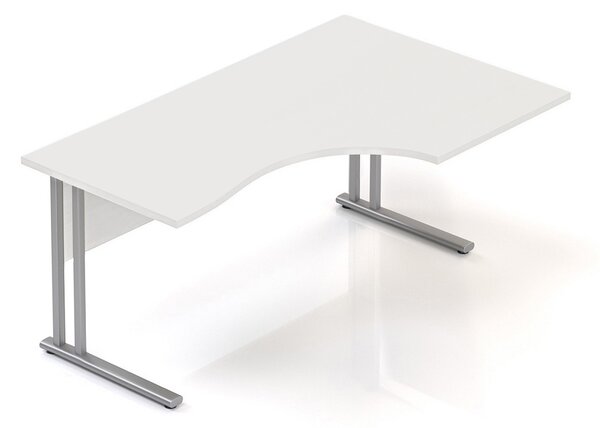 Ergonomický stôl Visio 160 x 100 cm, pravý, biela