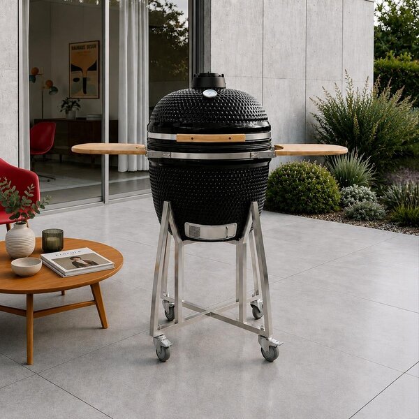Keramický gril Avenberg KAMADO XL, čierna