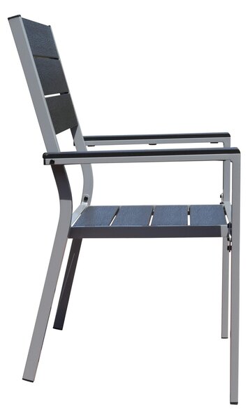 Záhradná zostava Fargo 2, štvorec - 4 miesta, čierna / sivá