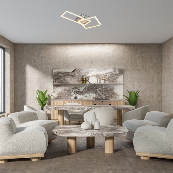RABALUX 71381 Ellinor stropné svietidlo LED 24W/2020lm 3000K chrómová, biela