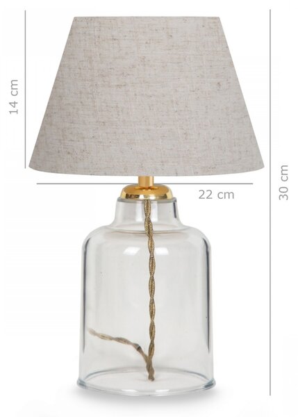 Opviq Stolná lampa Glastor 30 cm béžová