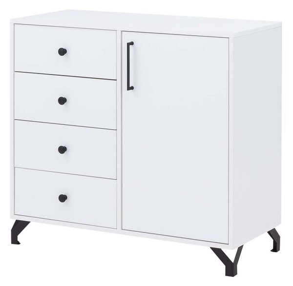 Biela komoda Anders 90 cm so zásuvkami - Koniec série