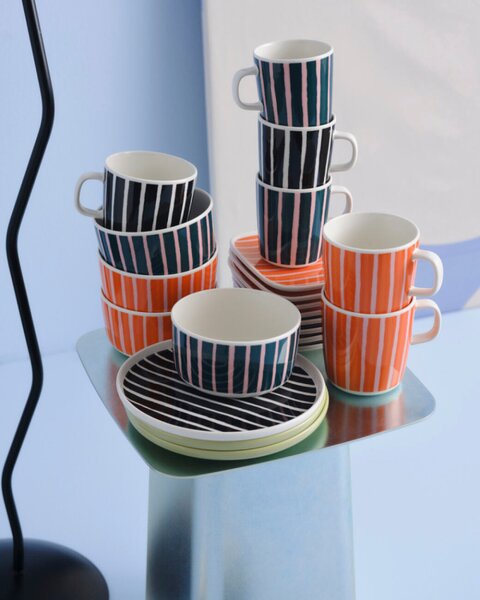 Marimekko Hrnček Oiva Piccolo 0,25l, zeleno-ružový