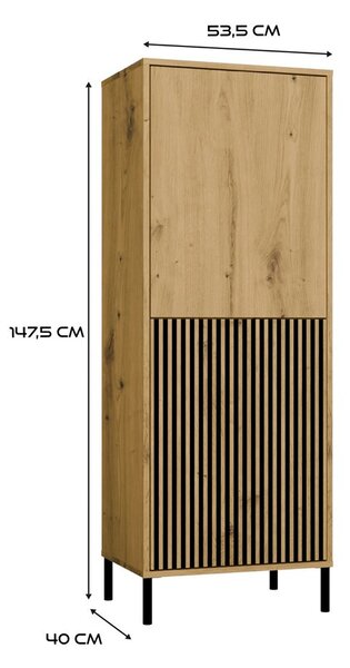 NovýNábytok.sk Skrinka Kamarussa Slim 2 (dub artisan). Akcia -17%. Vlastná spoľahlivá doprava až k Vám domov. 1132514