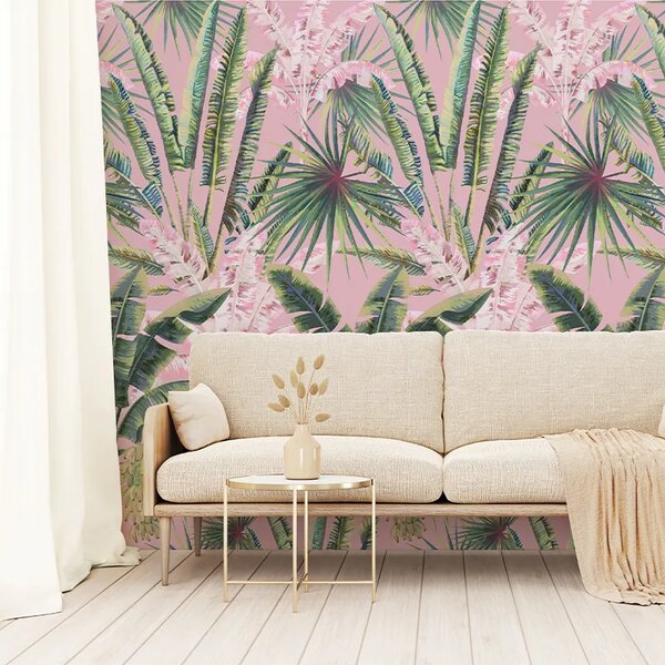 VLADILA Blush Groove In Pink Jungle - tapeta