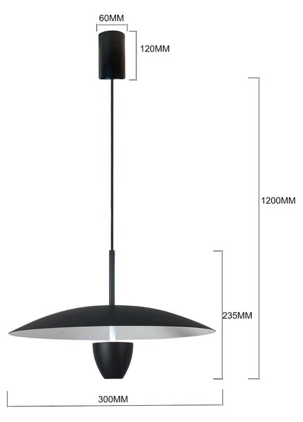 ZÁVESNÉ LED SVIETIDLO, 30/120 cm - Online Only bytové doplnky, Online Only