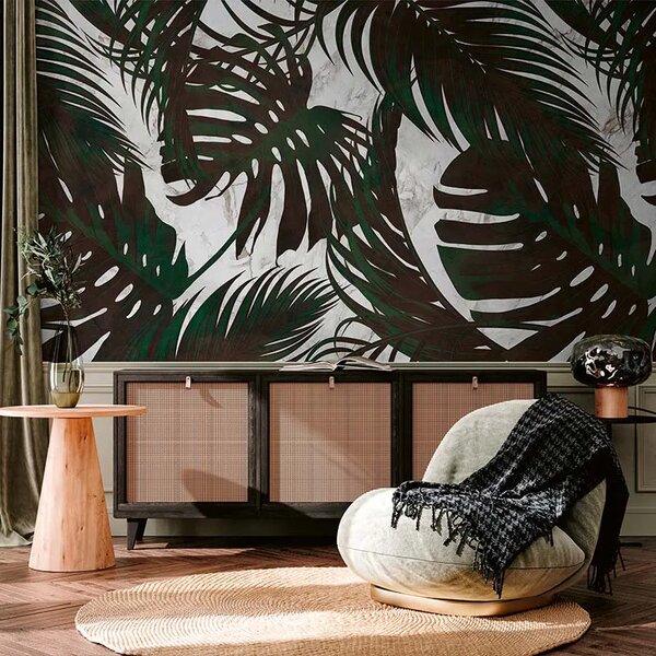 VLADILA Leaves Original Marble - tapeta