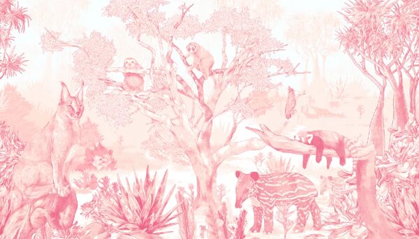 VLADILA Sleepy Meadow In Pink - tapeta