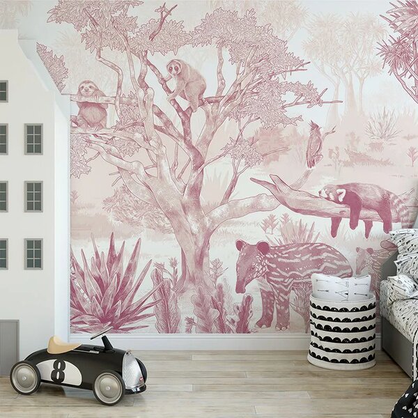 VLADILA Sleepy Meadow In Pink - tapeta