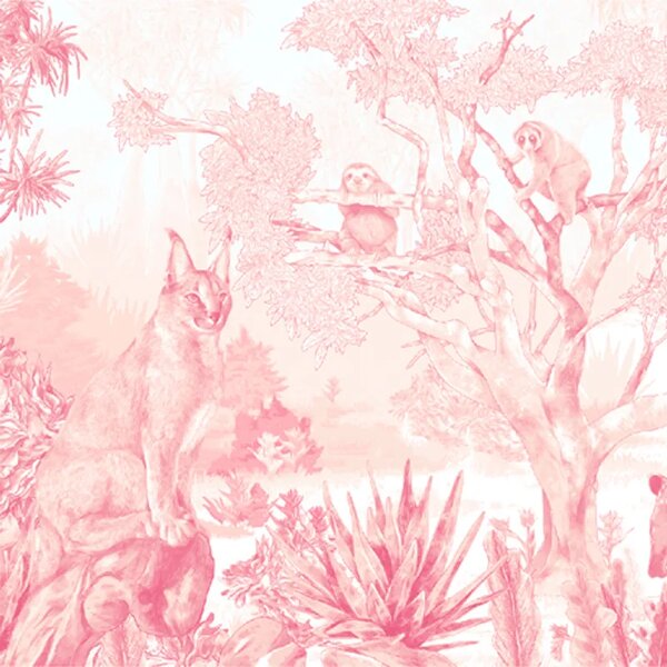 VLADILA Sleepy Meadow In Pink - tapeta