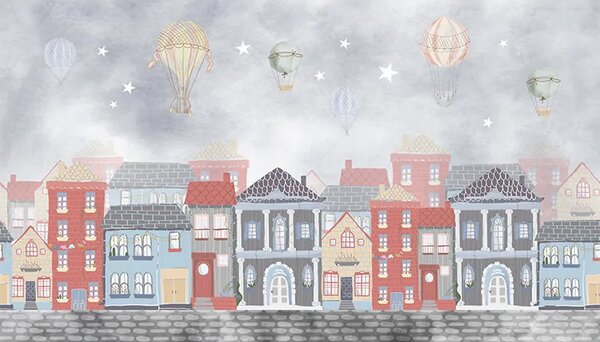 VLADILA Blue Joyous Neighbourhood - tapeta