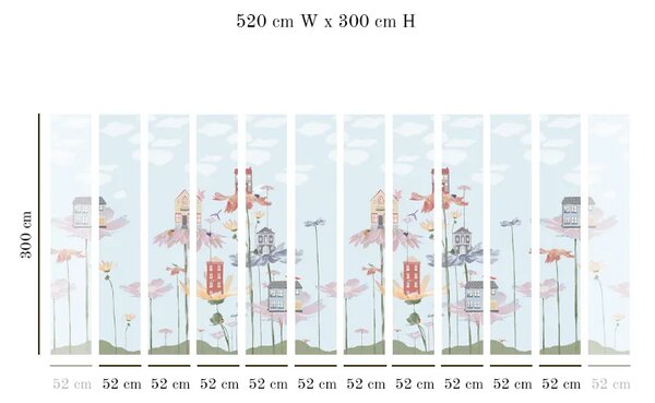 VLADILA Flower Houses - tapeta