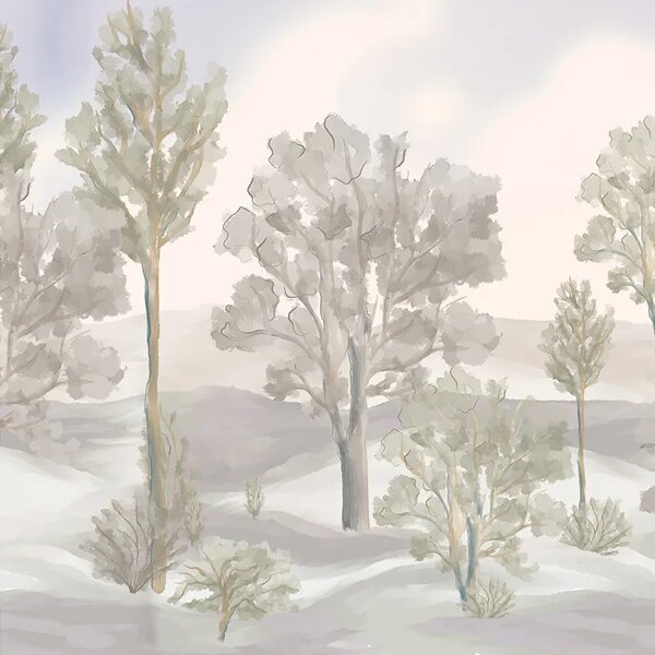 VLADILA Foggy Forest Light - tapeta