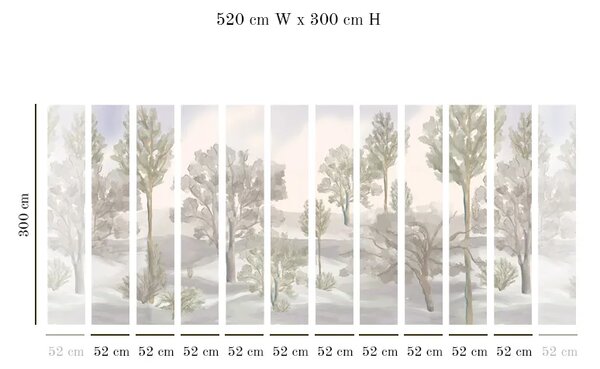 VLADILA Foggy Forest Light - tapeta