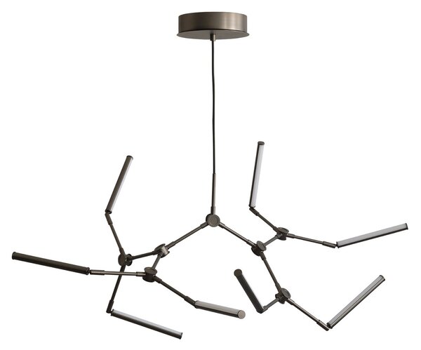 Lustre 101 COPENHAGEN, Stick, stmievateľné, Bronzová / Stará Mosadz, Obývacia izba, Hliník, Dizajnový